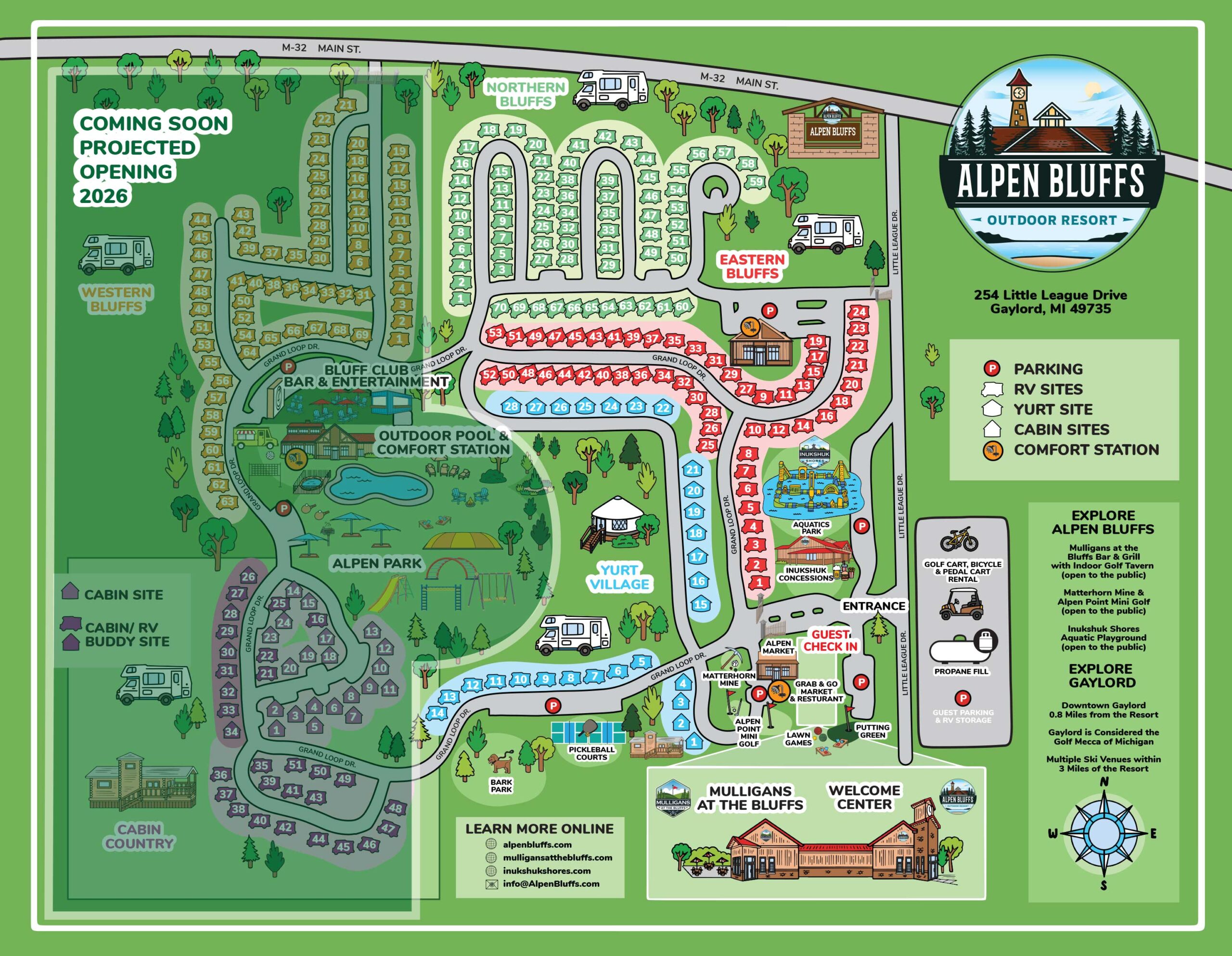Alpen Bluffs Property Map