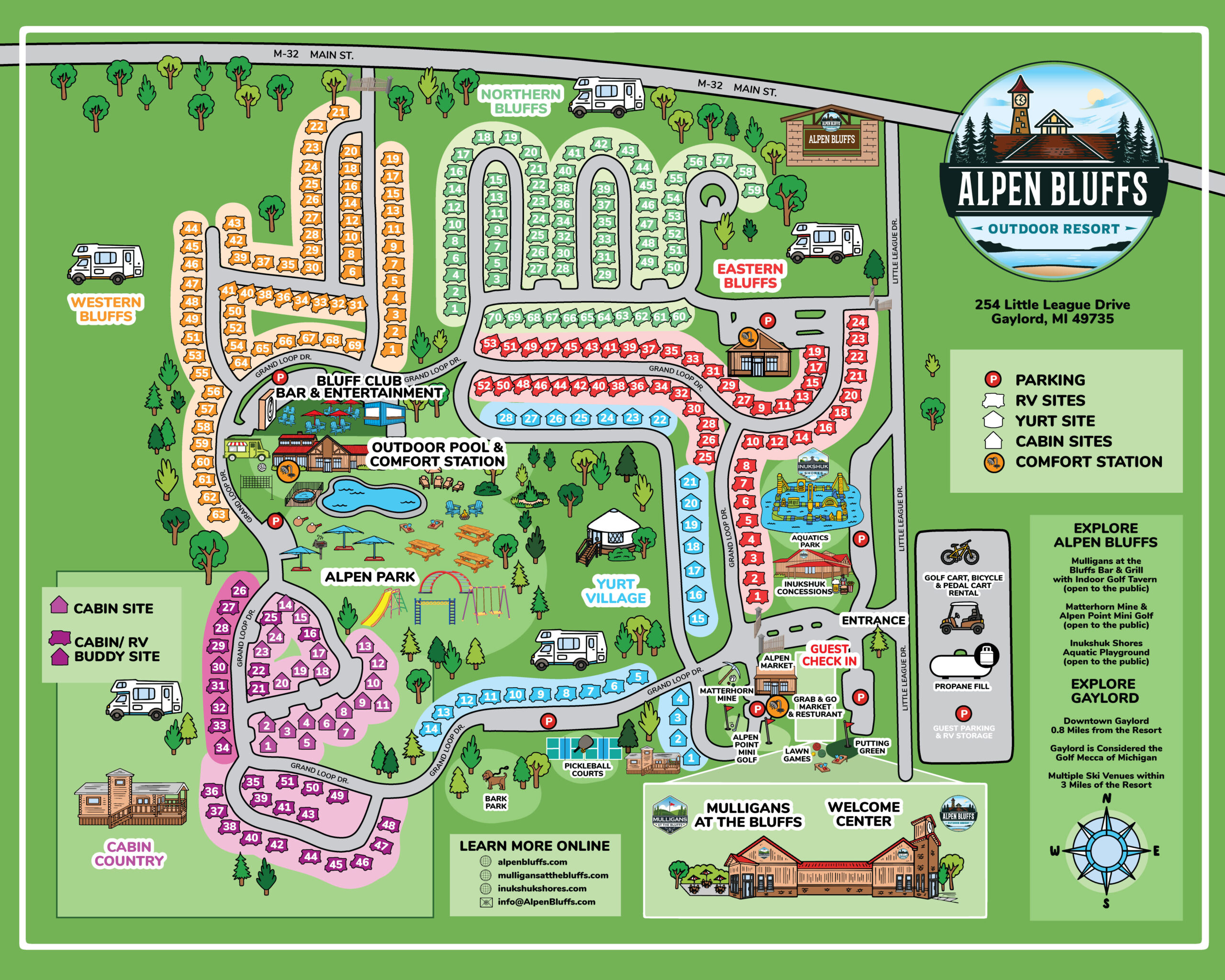 Alpen Bluffs Property Map